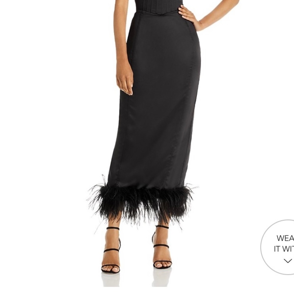 Aqua. Black silk dress (size small/2) . - Picture 5 of 5